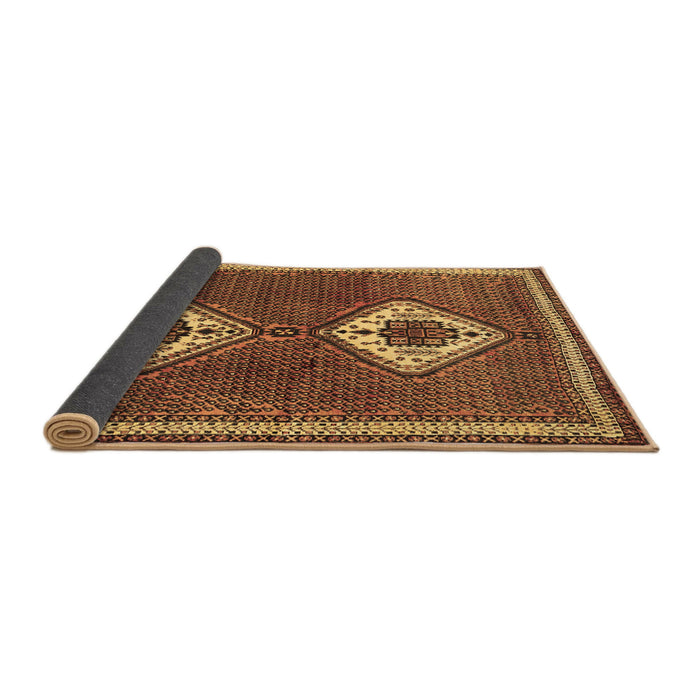 Sideview of Persian Brown Traditional Rug, tr635brn