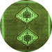 Square Persian Green Traditional Rug, tr635grn