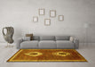 Machine Washable Persian Yellow Traditional Rug in a Living Room, wshtr635yw