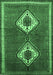 Machine Washable Persian Emerald Green Traditional Area Rugs, wshtr635emgrn