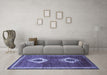 Machine Washable Persian Blue Traditional Rug in a Living Room, wshtr635blu