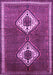 Machine Washable Persian Purple Traditional Area Rugs, wshtr635pur