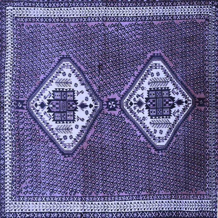 Square Persian Blue Traditional Rug, tr635blu