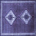 Square Persian Blue Traditional Rug, tr635blu