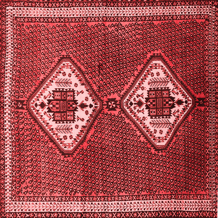 Machine Washable Persian Red Traditional Rug, wshtr635red
