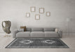 Machine Washable Persian Gray Traditional Rug in a Living Room,, wshtr635gry