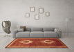 Machine Washable Persian Orange Traditional Area Rugs in a Living Room, wshtr635org