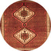 Square Persian Orange Traditional Rug, tr635org