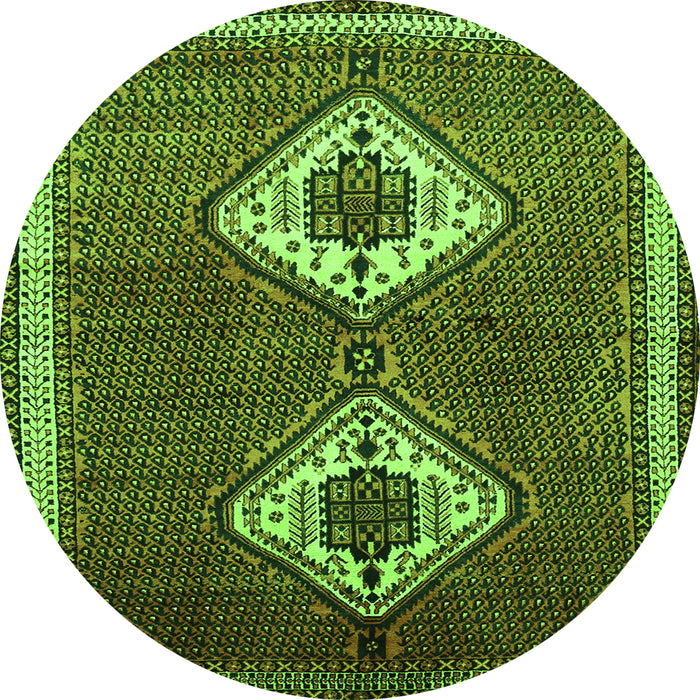 Machine Washable Persian Green Traditional Area Rugs, wshtr635grn