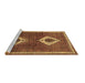 Sideview of Machine Washable Persian Brown Traditional Rug, wshtr635brn