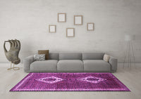 Machine Washable Persian Purple Traditional Rug, wshtr635pur