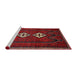 Sideview of Machine Washable Traditional Red Rug, wshtr636