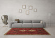 Machine Washable Persian Brown Traditional Rug in a Living Room,, wshtr636brn