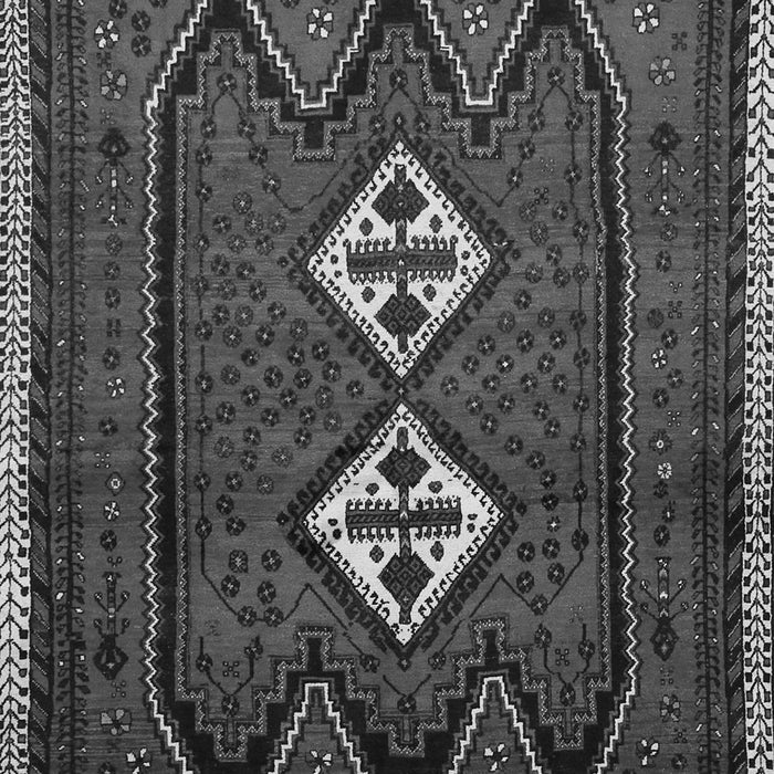 Serging Thickness of Machine Washable Persian Gray Traditional Rug, wshtr636gry