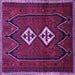 Square Persian Purple Traditional Rug, tr636pur