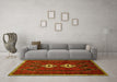 Machine Washable Persian Yellow Traditional Rug in a Living Room, wshtr636yw