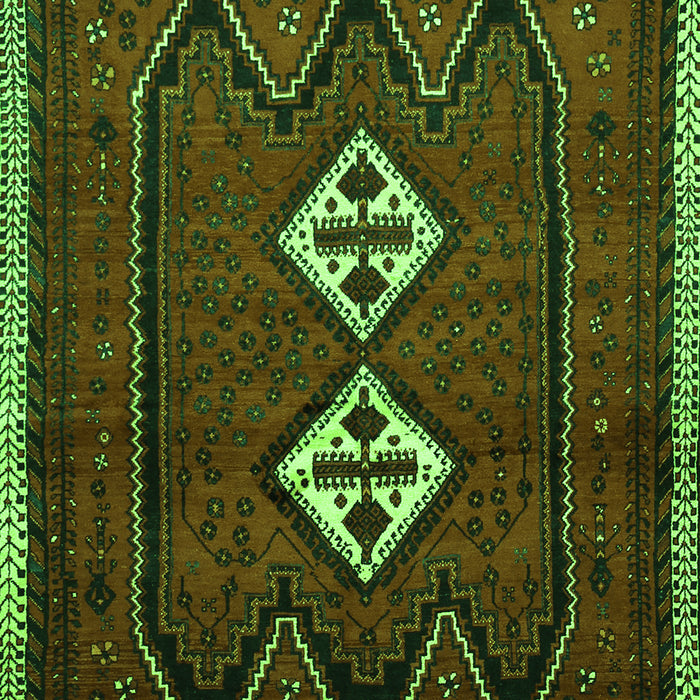 Serging Thickness of Machine Washable Persian Green Traditional Area Rugs, wshtr636grn