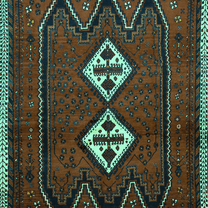 Machine Washable Persian Turquoise Traditional Area Rugs, wshtr636turq