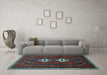 Machine Washable Persian Light Blue Traditional Rug in a Living Room, wshtr636lblu