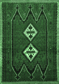 Persian Emerald Green Traditional Rug, tr636emgrn