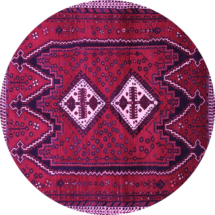Round Persian Pink Traditional Rug, tr636pnk