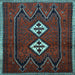 Square Persian Light Blue Traditional Rug, tr636lblu