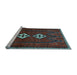 Sideview of Machine Washable Persian Light Blue Traditional Rug, wshtr636lblu