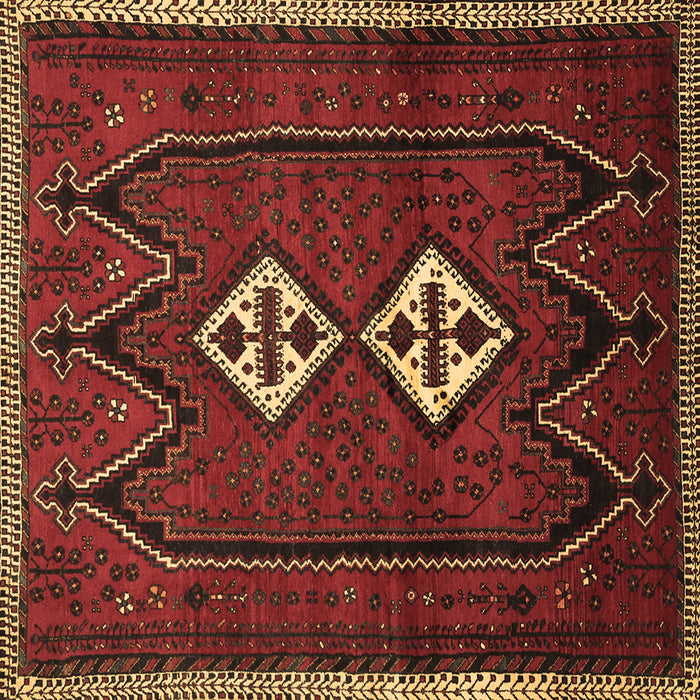 Square Persian Brown Traditional Rug, tr636brn