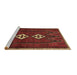 Sideview of Machine Washable Persian Brown Traditional Rug, wshtr636brn