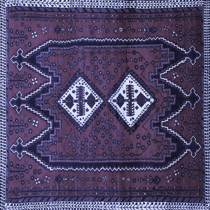 Square Persian Blue Traditional Rug, tr636blu