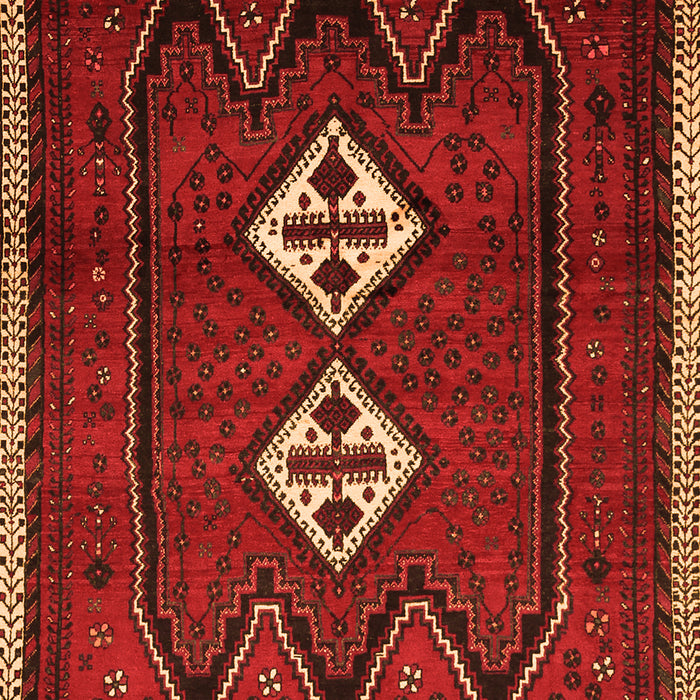 Serging Thickness of Machine Washable Persian Orange Traditional Area Rugs, wshtr636org