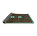 Sideview of Persian Turquoise Traditional Rug, tr636turq