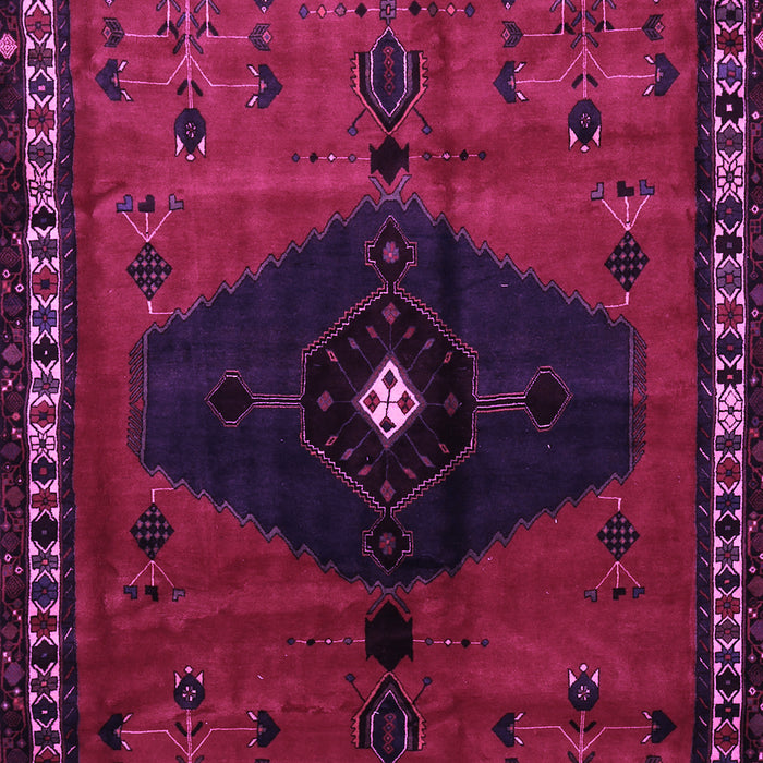 Machine Washable Persian Purple Traditional Area Rugs, wshtr637pur