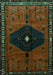 Machine Washable Persian Turquoise Traditional Area Rugs, wshtr637turq