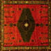 Square Persian Yellow Traditional Rug, tr637yw