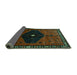Sideview of Persian Turquoise Traditional Rug, tr637turq