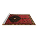 Sideview of Machine Washable Persian Brown Traditional Rug, wshtr637brn