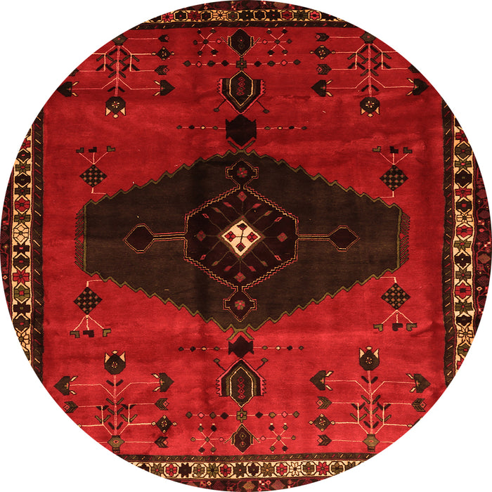 Square Persian Orange Traditional Rug, tr637org
