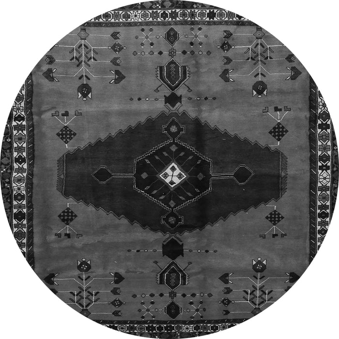 Square Persian Gray Traditional Rug, tr637gry