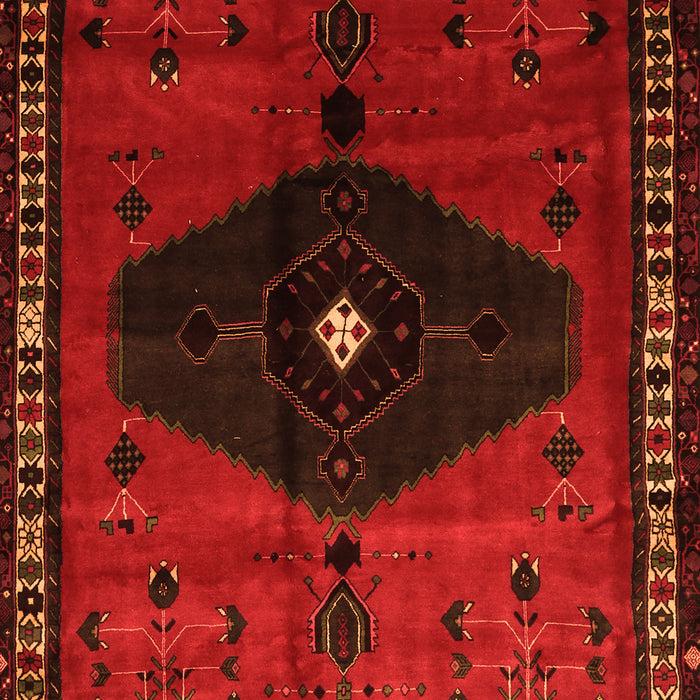 Serging Thickness of Machine Washable Persian Orange Traditional Area Rugs, wshtr637org