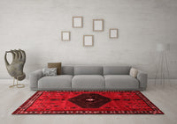 Machine Washable Persian Red Traditional Rug, wshtr637red