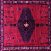 Square Machine Washable Persian Pink Traditional Rug, wshtr637pnk