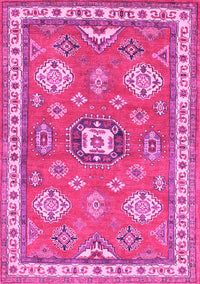 Geometric Pink Traditional Rug, tr638pnk