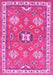 Machine Washable Geometric Pink Traditional Rug, wshtr638pnk