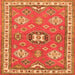 Serging Thickness of Geometric Orange Traditional Rug, tr638org