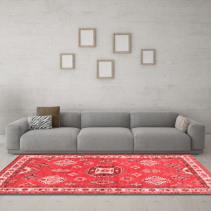 Traditional Red Washable Rugs