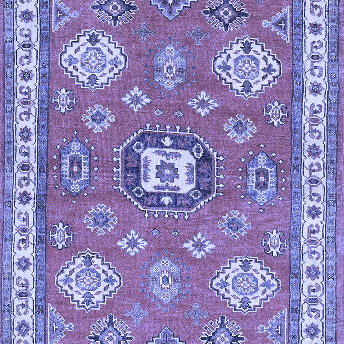 Machine Washable Geometric Blue Traditional Rug, wshtr638blu