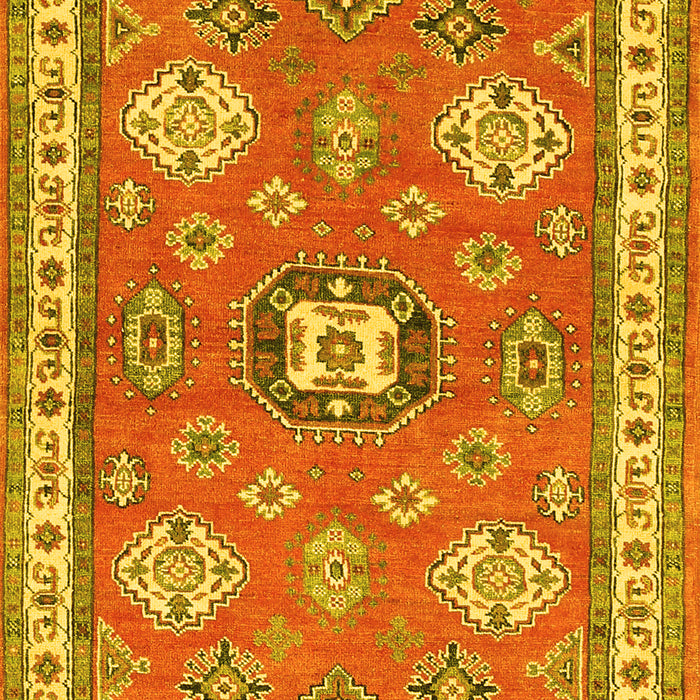 Geometric Yellow Traditional Rug, tr638yw