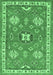 Machine Washable Geometric Emerald Green Traditional Area Rugs, wshtr638emgrn