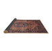 Sideview of Traditional Copper Red Pink Persian Rug, tr639